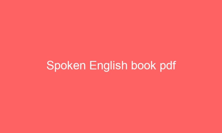 spoken english book pdf 2695